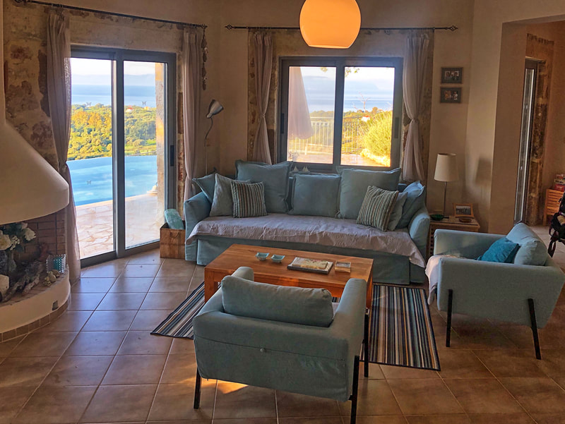 Livingroom villa Pernari Skala